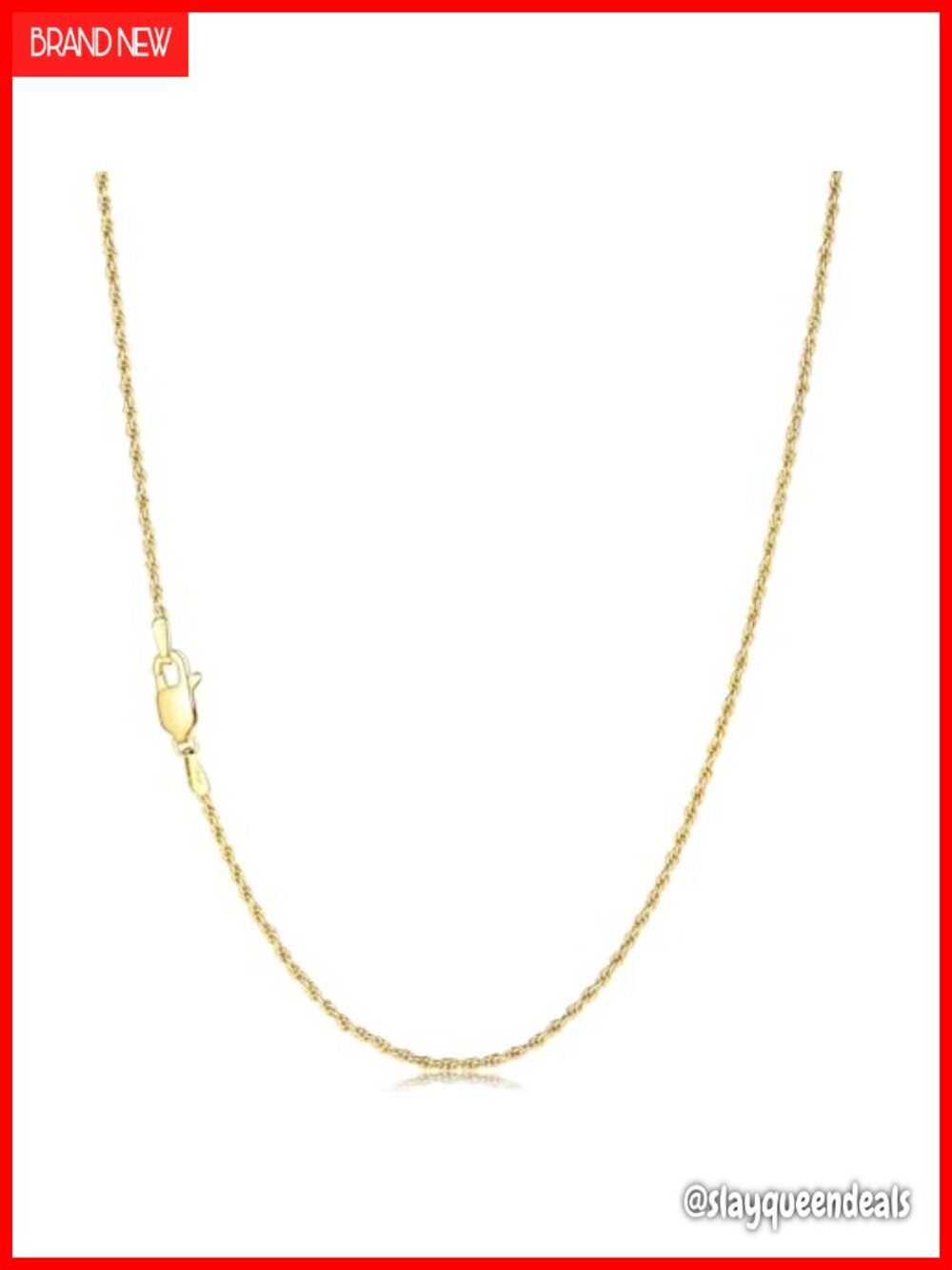 14K Gold Filled 1.5mm Rope Chain Necklace 16-24 inch Layering Jewelry